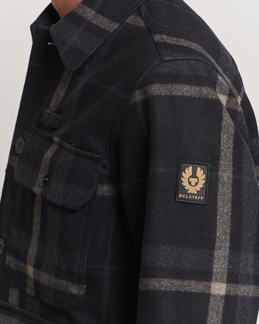 Uomini | Giacche | Belstaff | Forge Checked Wool Jacket Charcoal