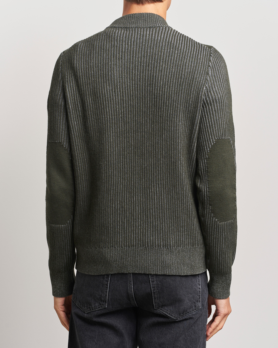Uomini | Maglieria | Belstaff | Stanley Cotton/Wool Mock Neck Tile Green