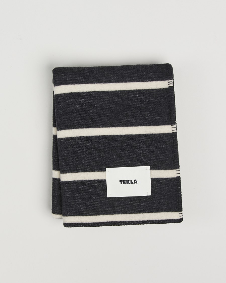 Uomini | Tekla Lambswool Blanket Starling Stripes | Tekla | Lambswool Blanket Starling Stripes