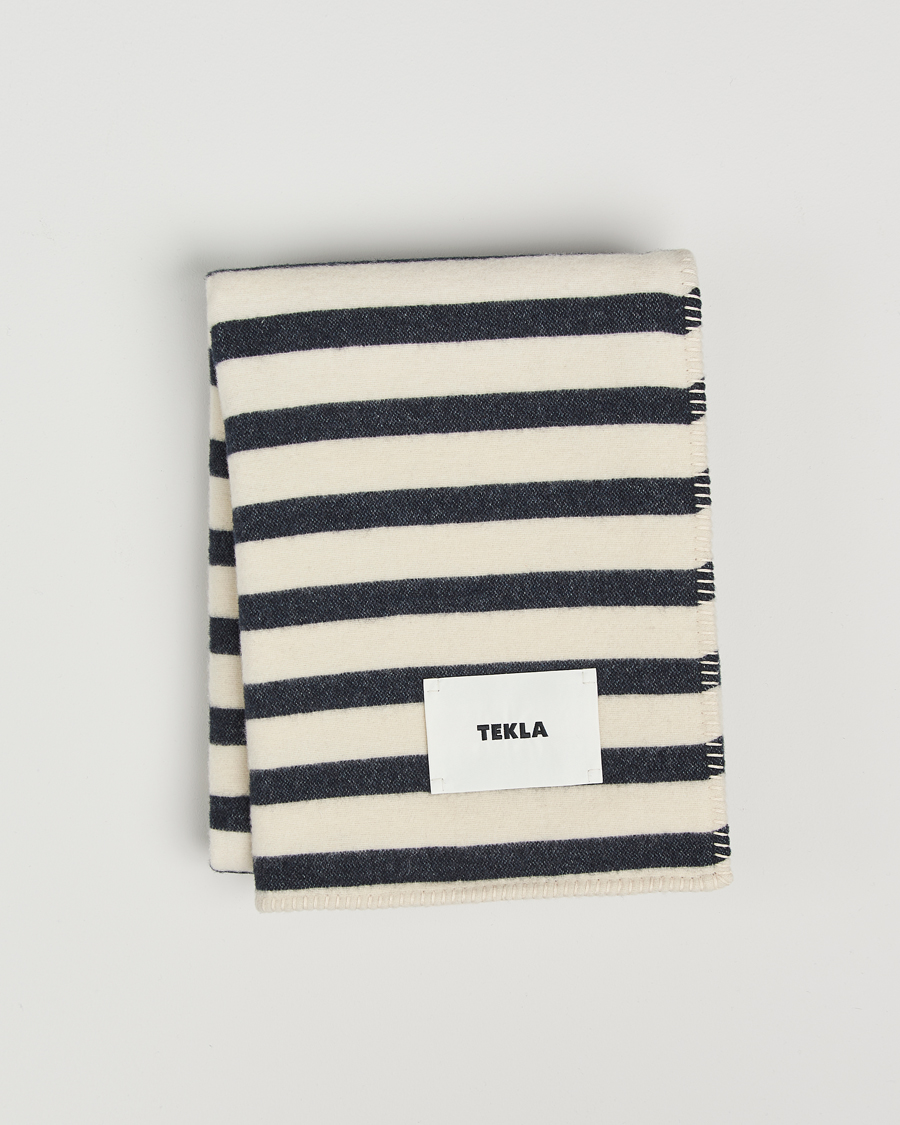 Uomini | Tekla Lambswool Blanket Magpie Stripes | Tekla | Lambswool Blanket Magpie Stripes