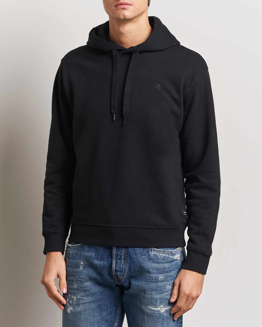 Uomini | Maglieria | Replay | Tonal Logo Hoodie Black