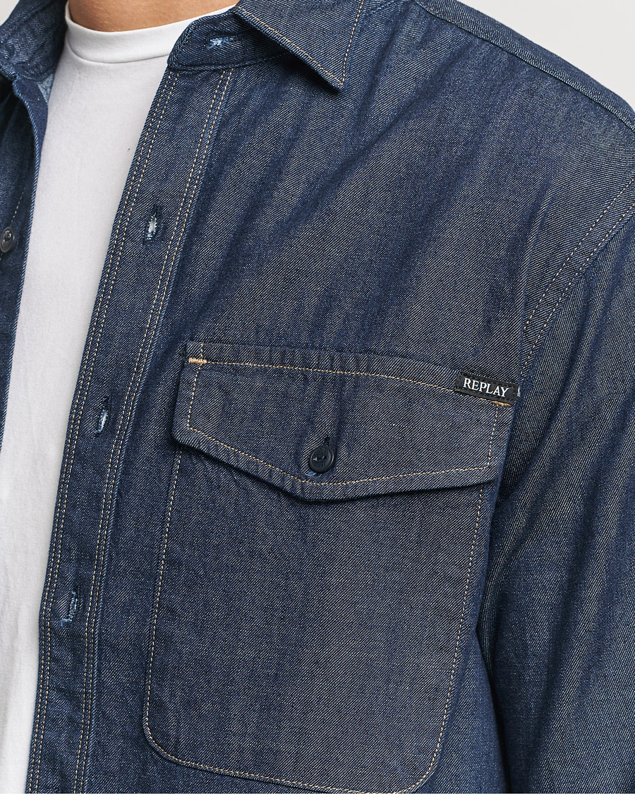 Uomini | Camicie | Replay | Denim Shirt Dark Blue