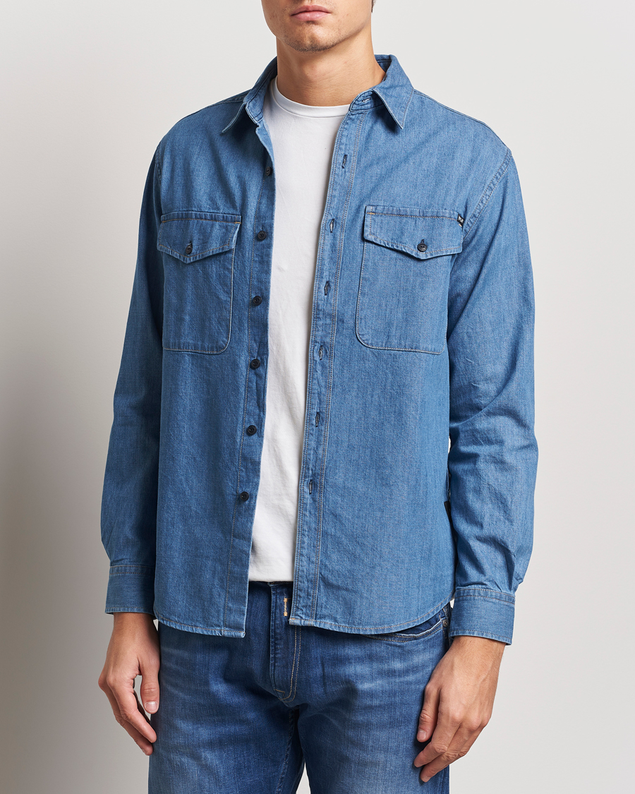 Uomini | Camicie | Replay | Denim Shirt Medium Blue
