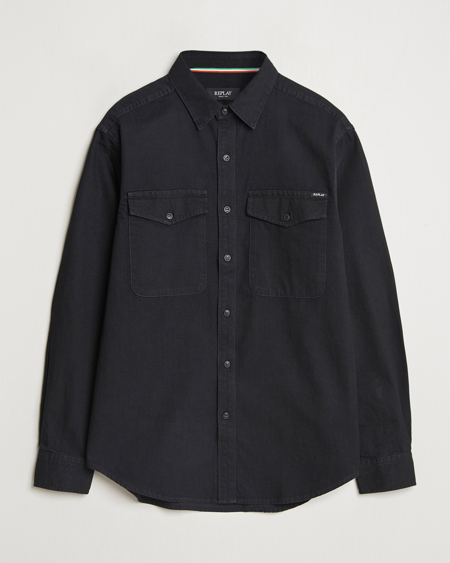 Uomini | Camicie | Replay | Denim Shirt Washed Black