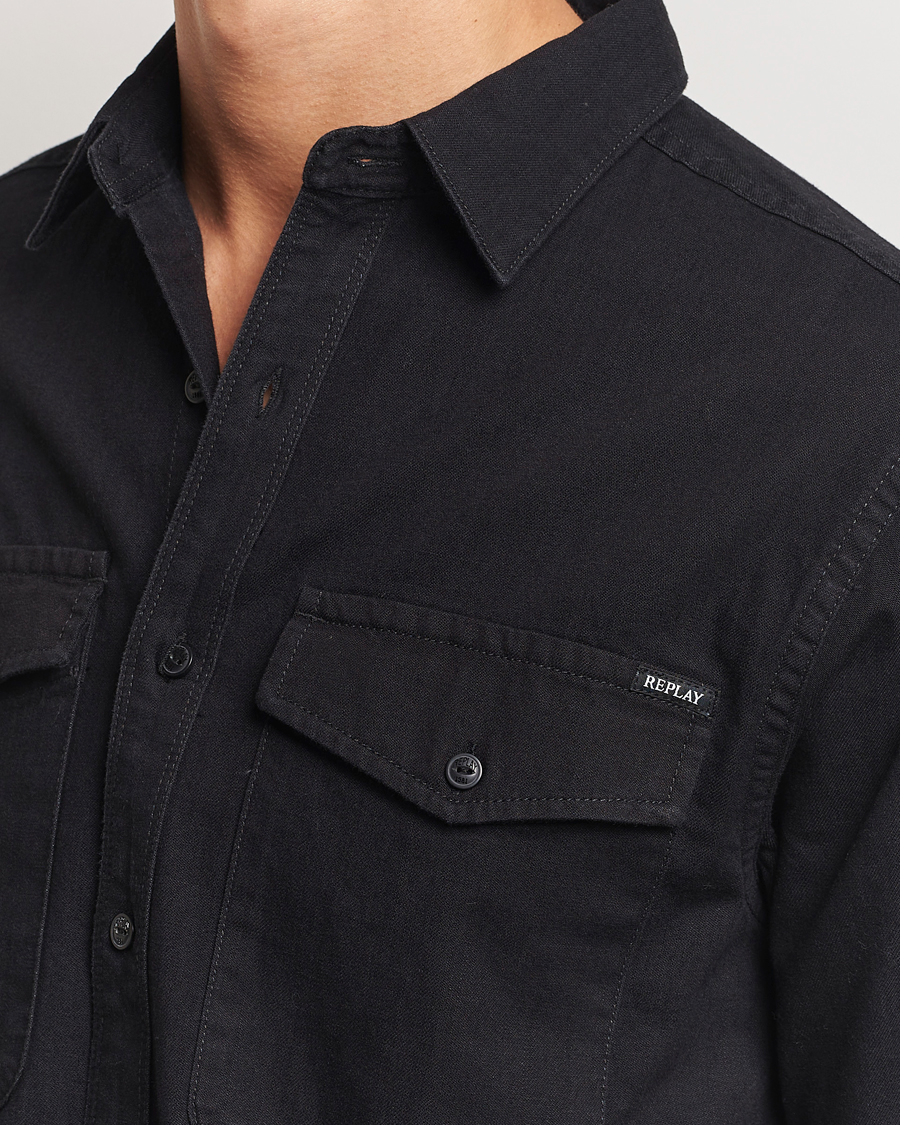 Uomini | Camicie | Replay | Denim Shirt Washed Black