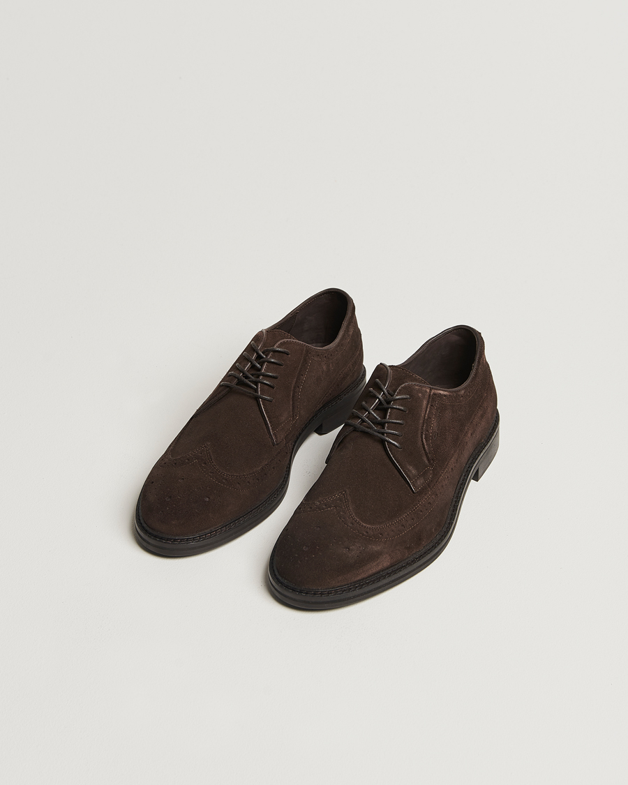 Uomini | GANT Bidford Suede Brogues Ebony Brown | Gant | Bidford Suede Brogues Ebony Brown