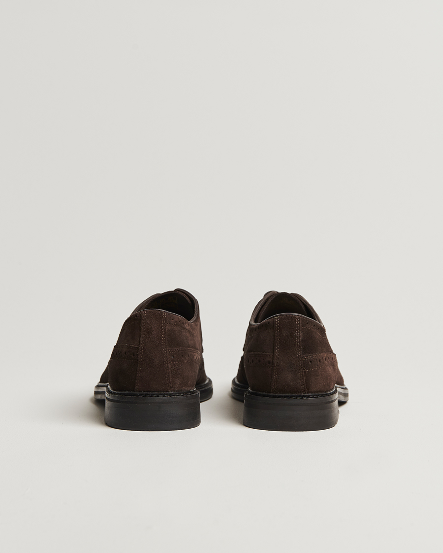 Uomini | GANT Bidford Suede Brogues Ebony Brown | Gant | Bidford Suede Brogues Ebony Brown