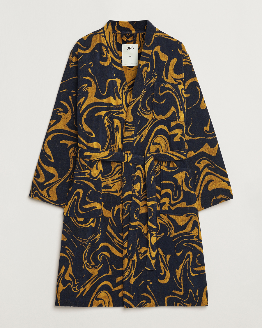 Uomini | Accappatoi & Pigiami | OAS | Marble Robe Black/Yellow