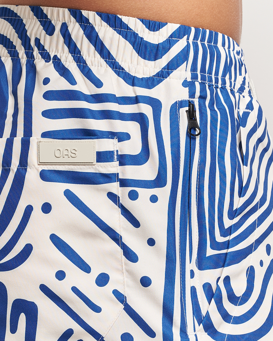 Uomini | Costumi da bagno | OAS | Eldovado Swim Shorts Blue/White