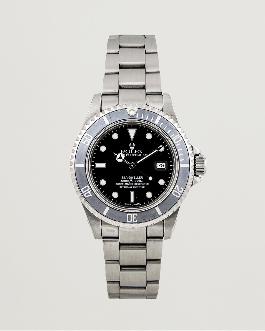 Uomini | Rolex Pre-Owned Sea Dweller 16600 Oyster Perpetual Steel Black Silver | Rolex Pre-Owned | Sea Dweller 16600 Oyster Perpetual Steel Black Silver