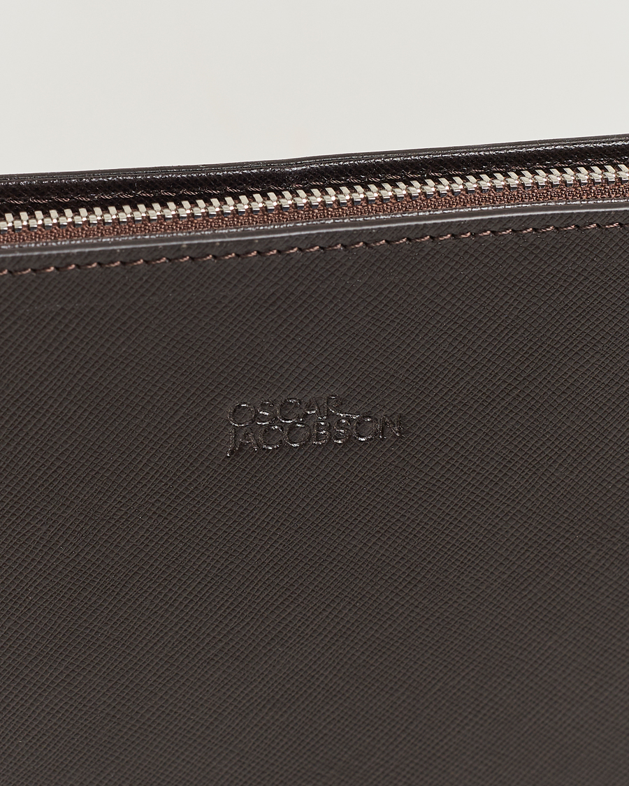Uomini | Oscar Jacobson Laptop Leather Holder Forastero Brown | Oscar Jacobson | Laptop Leather Holder Forastero Brown