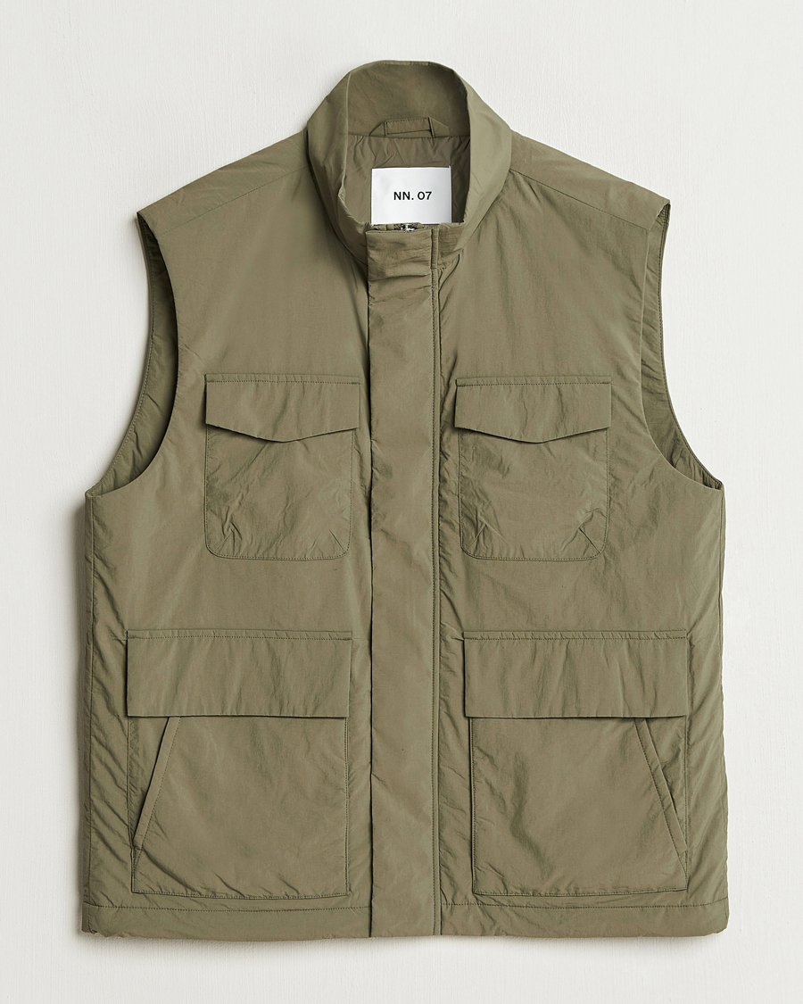 Uomini | Giacche | NN07 | Perry Nylon Padded Vest Capers Green