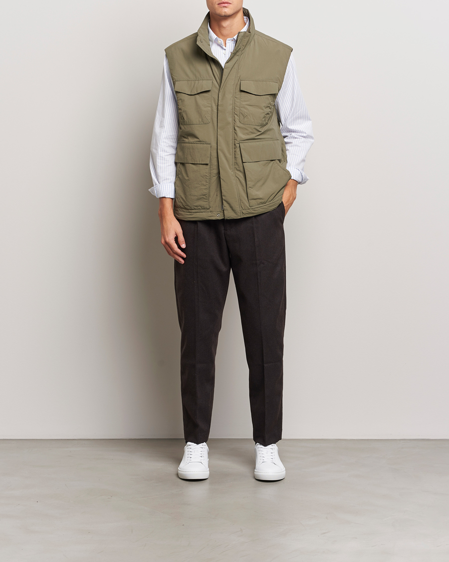 Uomini | Giacche | NN07 | Perry Nylon Padded Vest Capers Green