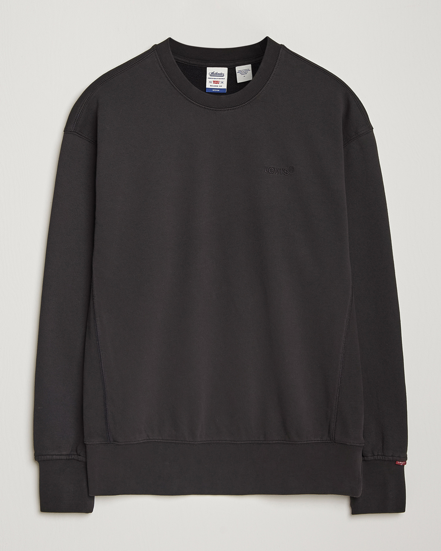 Uomini | Maglieria | Levi's | Garment Dyed Authentic Crew Neck Sweatshirt Black