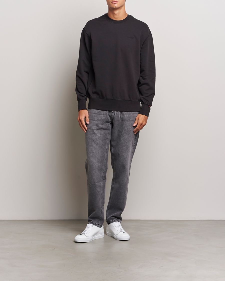 Uomini | Maglieria | Levi's | Garment Dyed Authentic Crew Neck Sweatshirt Black