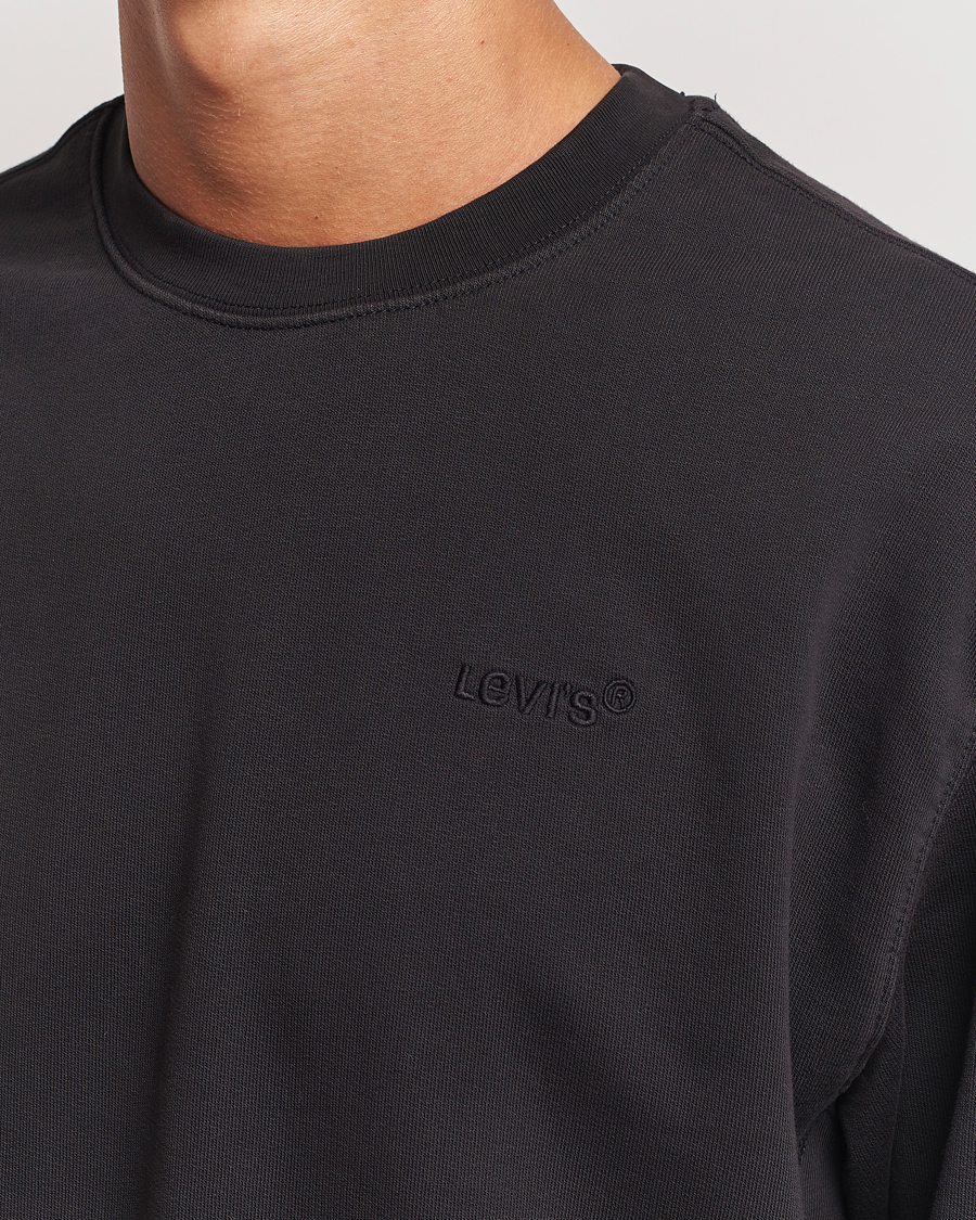 Uomini | Maglieria | Levi's | Garment Dyed Authentic Crew Neck Sweatshirt Black