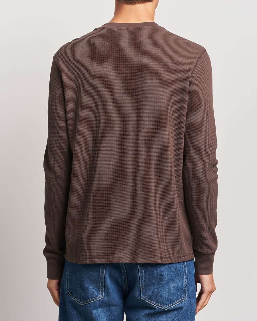 Uomini | Maglieria | Levi's | Thermal Henley Chocolate Brown