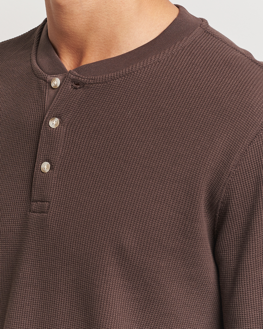 Uomini | Maglieria | Levi's | Thermal Henley Chocolate Brown