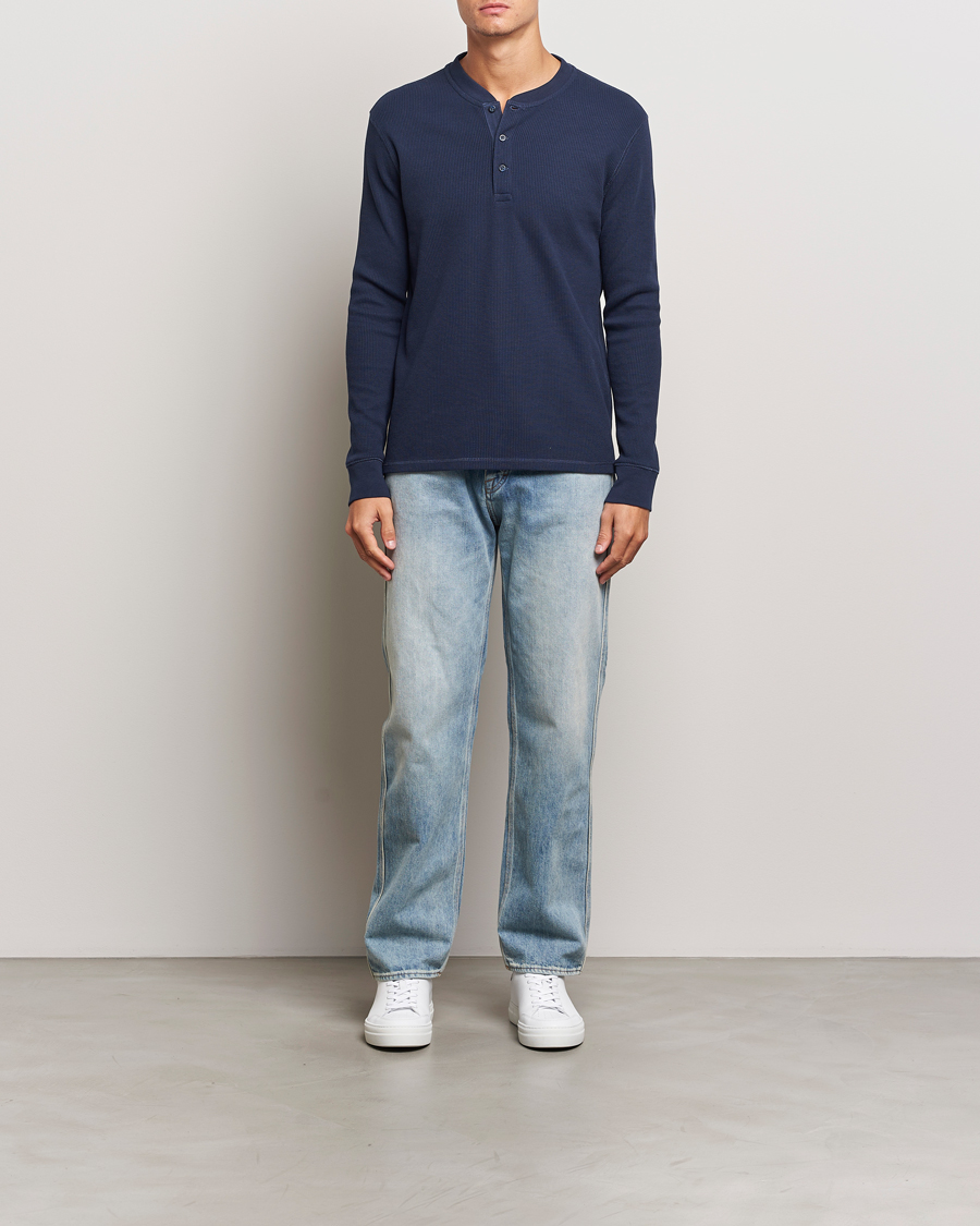 Uomini | Maglieria | Levi's | Thermal Henley Navy Blazer