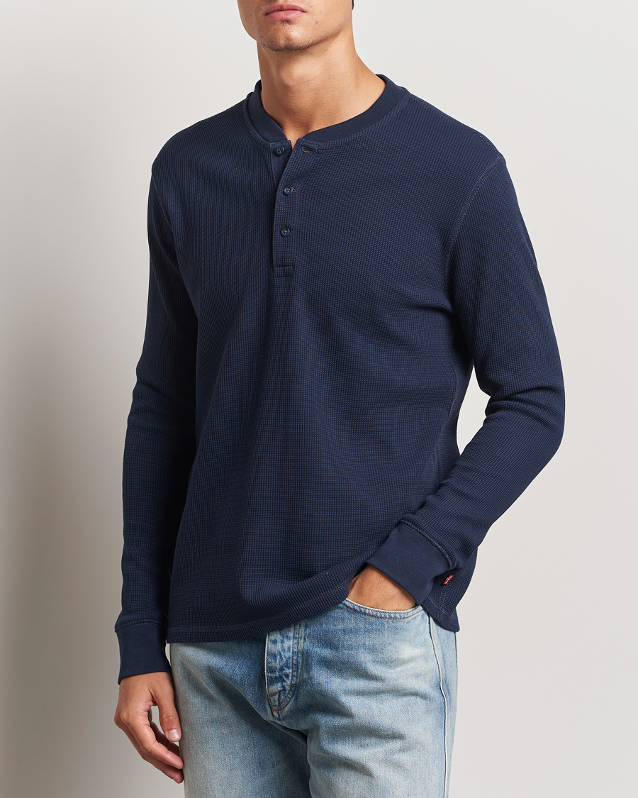 Uomini | Maglieria | Levi's | Thermal Henley Navy Blazer