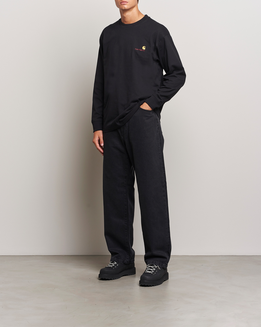 Uomini | Camicie | Carhartt WIP | Landon Pant Robertson Denim Black Stone Washed