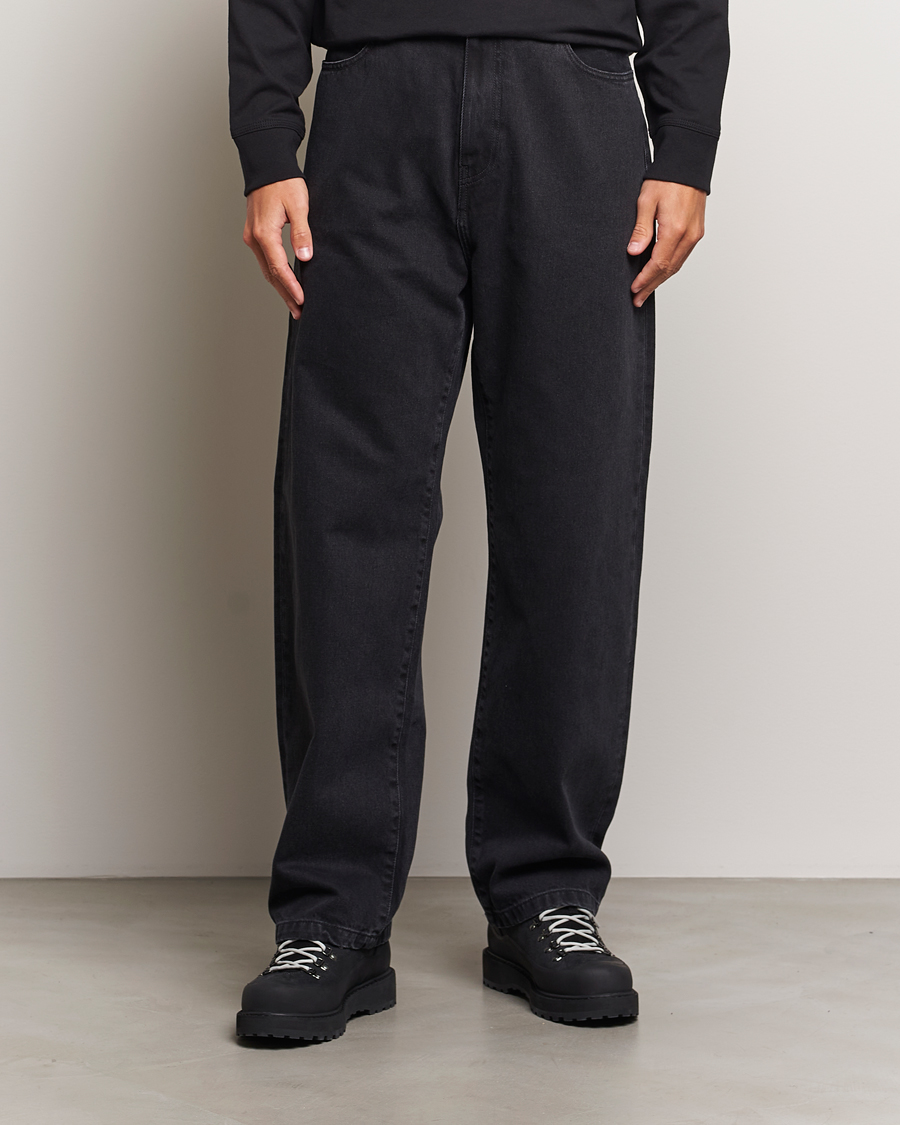 Uomini | Camicie | Carhartt WIP | Landon Pant Robertson Denim Black Stone Washed