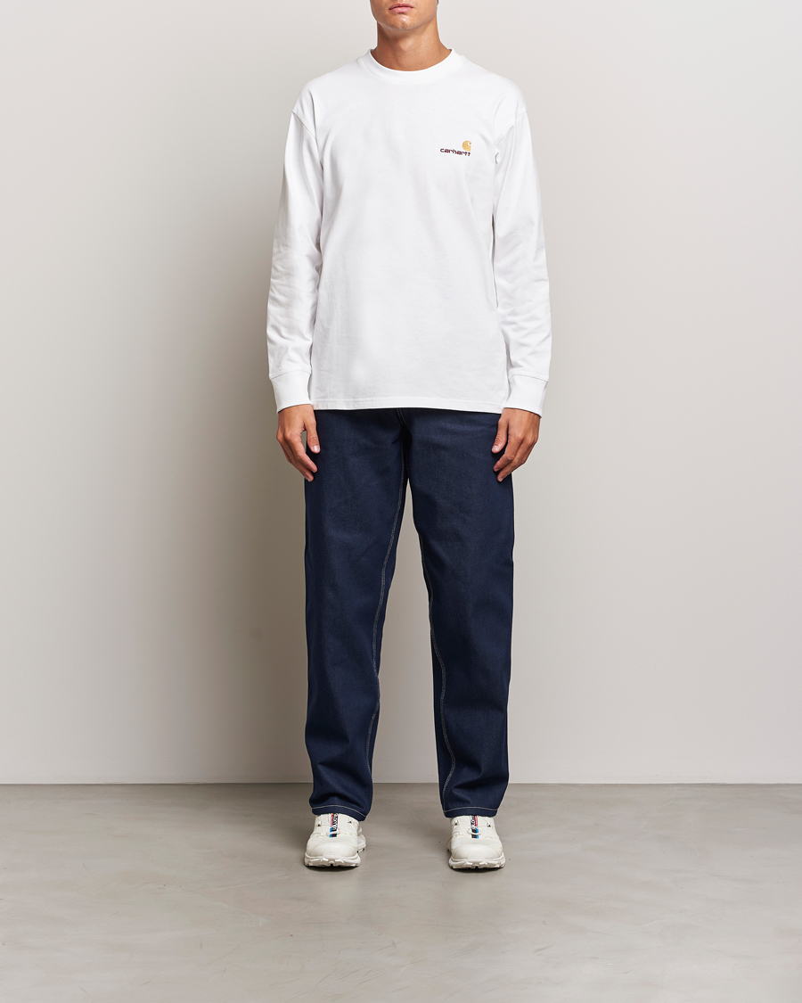 Uomini | T-shirt | Carhartt WIP | American Script Long Sleeve T-Shirt White