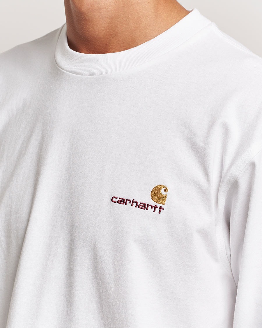 Uomini | T-shirt | Carhartt WIP | American Script Long Sleeve T-Shirt White