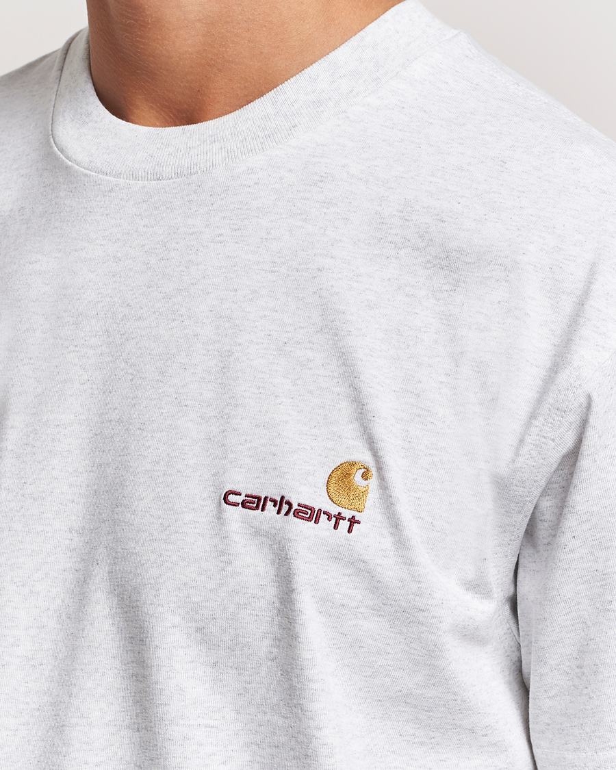 Uomini | T-shirt | Carhartt WIP | American Script Short Sleeve T-Shirt Ash Heather