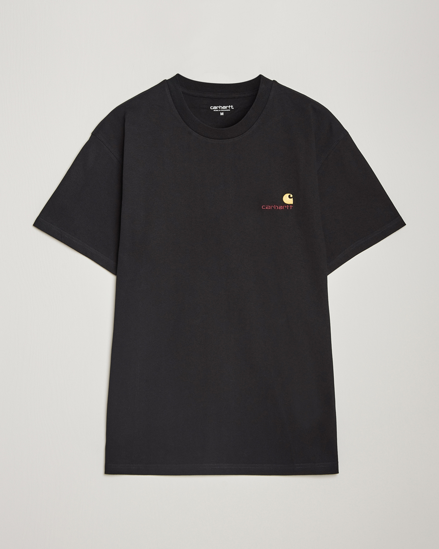 Uomini | T-shirt | Carhartt WIP | American Script Short Sleeve T-Shirt Black