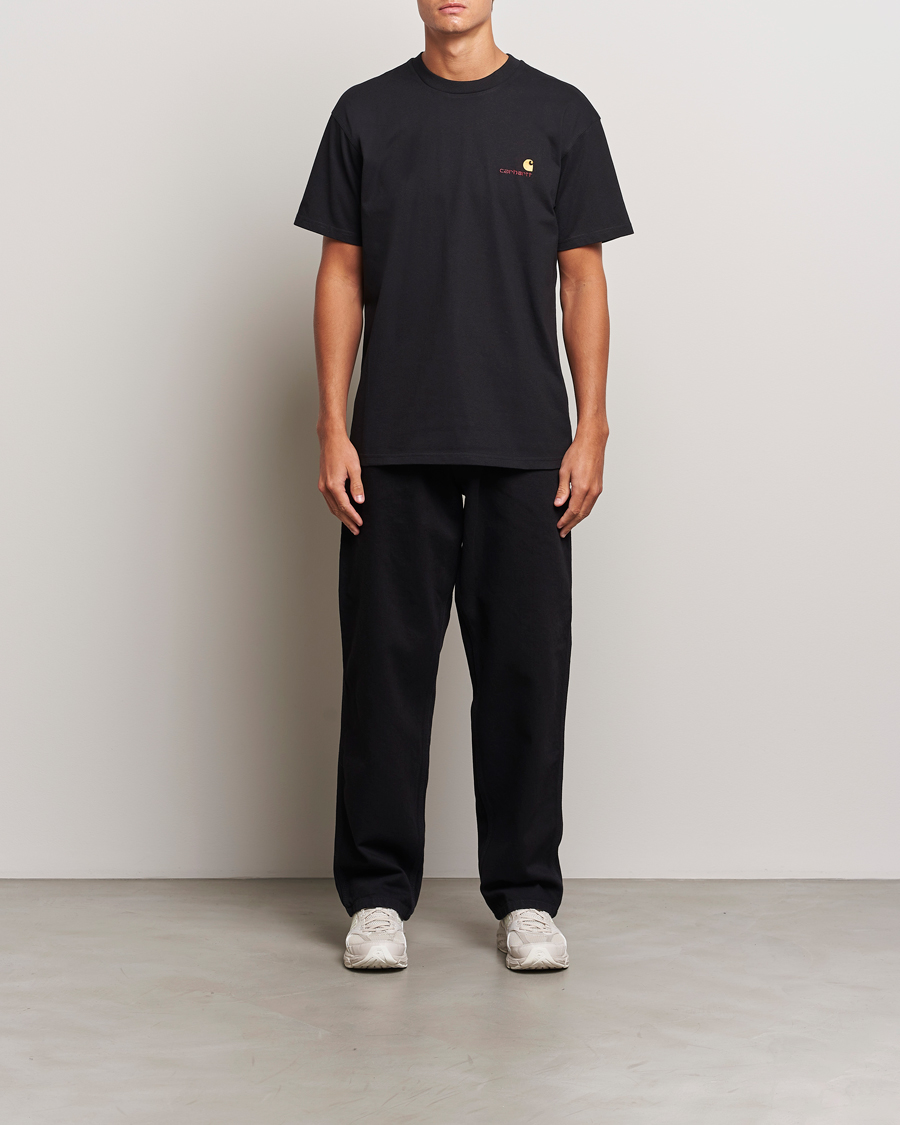 Uomini | T-shirt | Carhartt WIP | American Script Short Sleeve T-Shirt Black