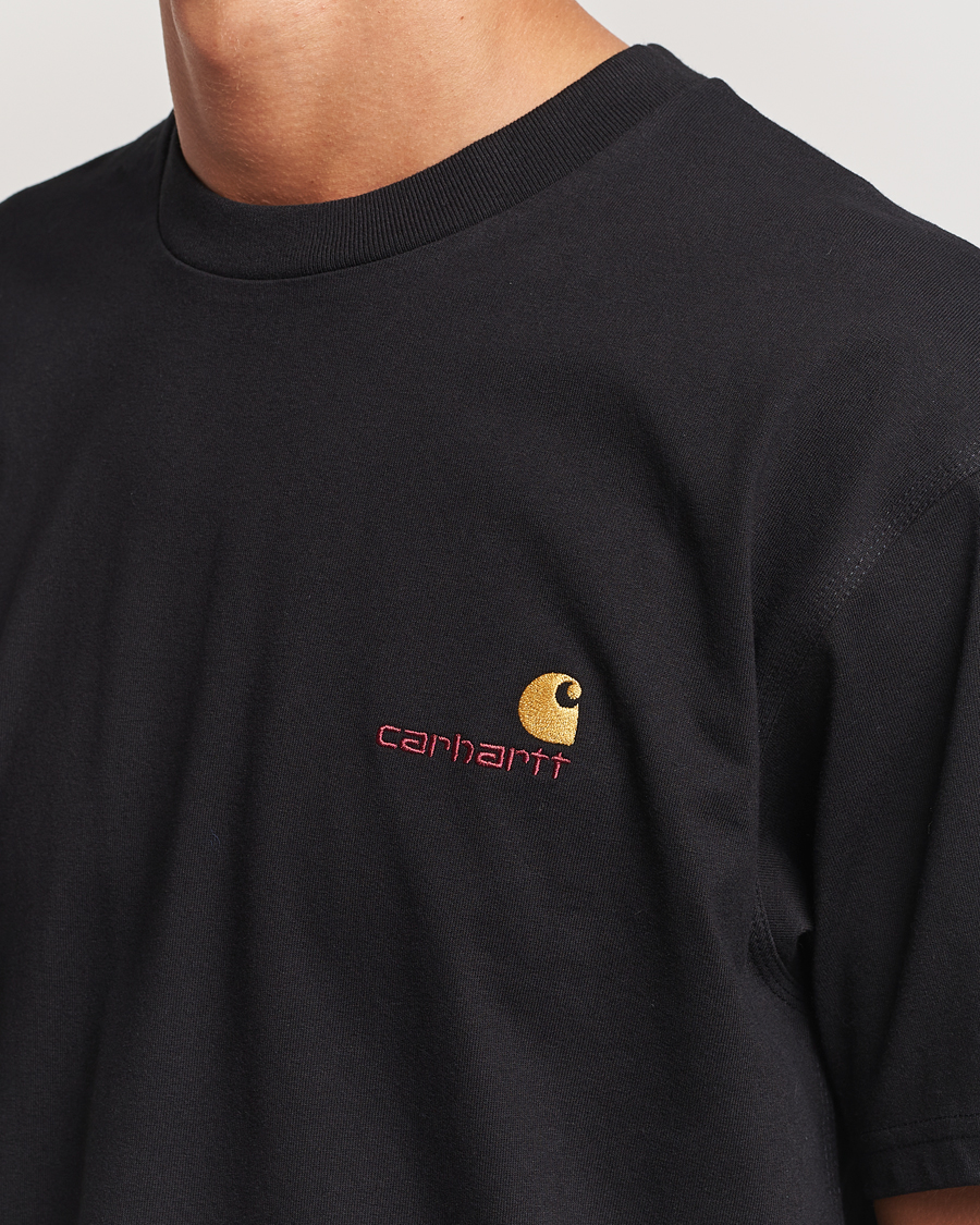 Uomini | T-shirt | Carhartt WIP | American Script Short Sleeve T-Shirt Black