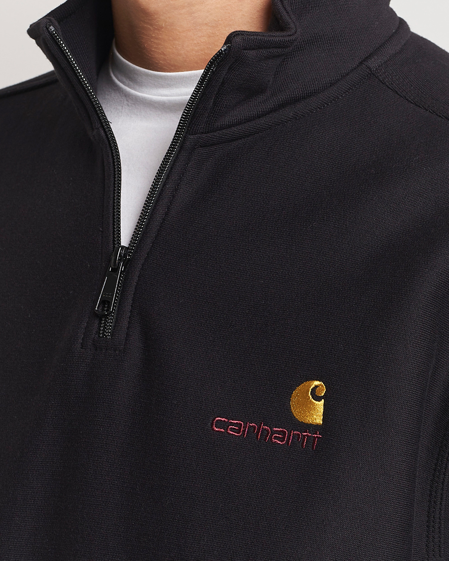 Uomini | Maglieria | Carhartt WIP | American Script Half Zip Sweatshirt Black