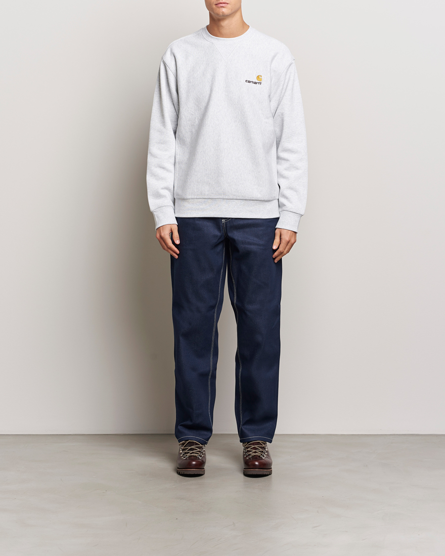 Uomini | Maglieria | Carhartt WIP | American Script Sweatshirt Ash Heather