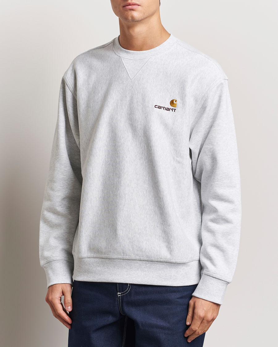 Uomini | Maglieria | Carhartt WIP | American Script Sweatshirt Ash Heather