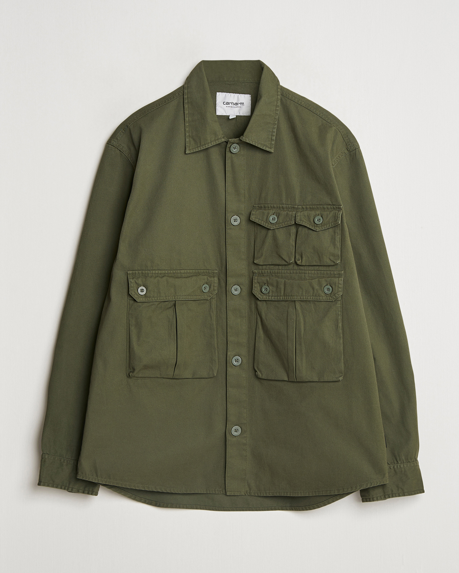 Uomini | Camicie | Carhartt WIP | Tracker Cotton Twill Shirt Office Green