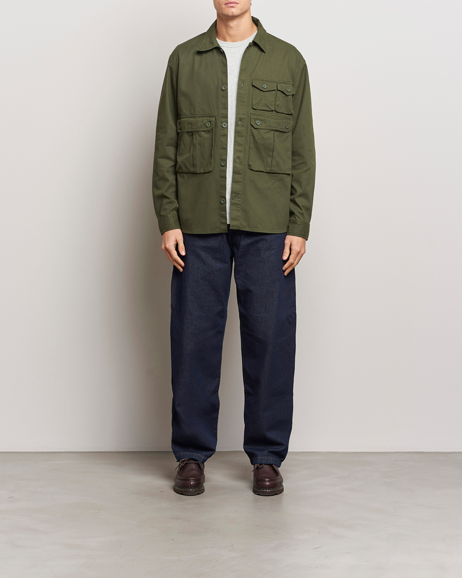 Uomini | Camicie | Carhartt WIP | Tracker Cotton Twill Shirt Office Green