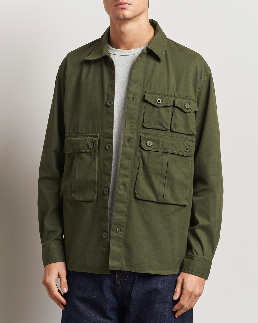 Uomini | Camicie | Carhartt WIP | Tracker Cotton Twill Shirt Office Green