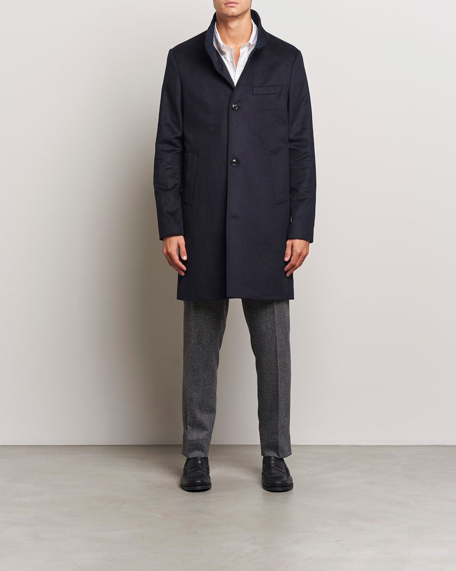 Uomini | Giacche | J.Lindeberg | Jesse Melton Cashmere Coat Navy