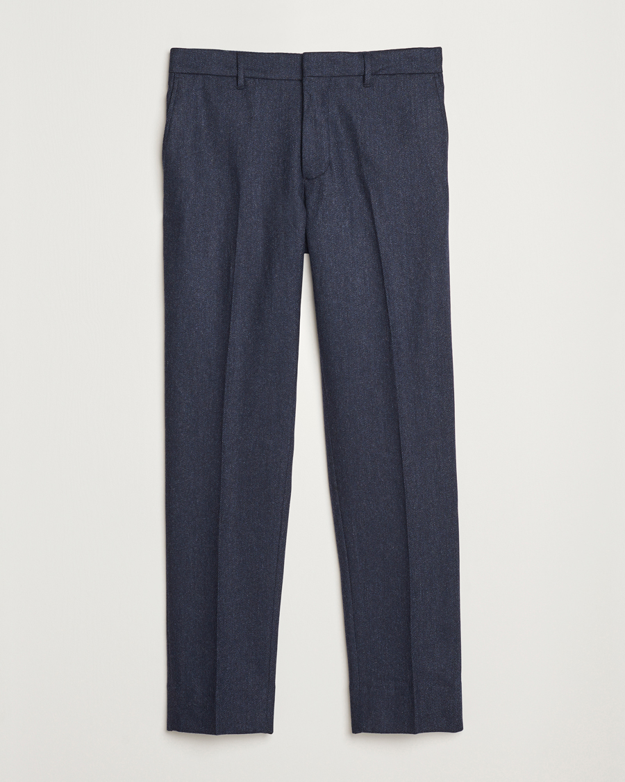 Uomini | Pantaloni | J.Lindeberg | Soren Twill Cash Flannel Pants Navy