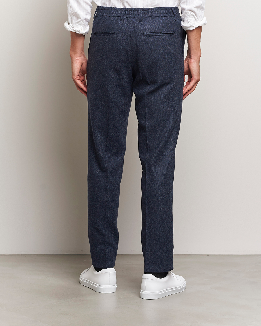 Uomini | Pantaloni | J.Lindeberg | Soren Twill Cash Flannel Pants Navy