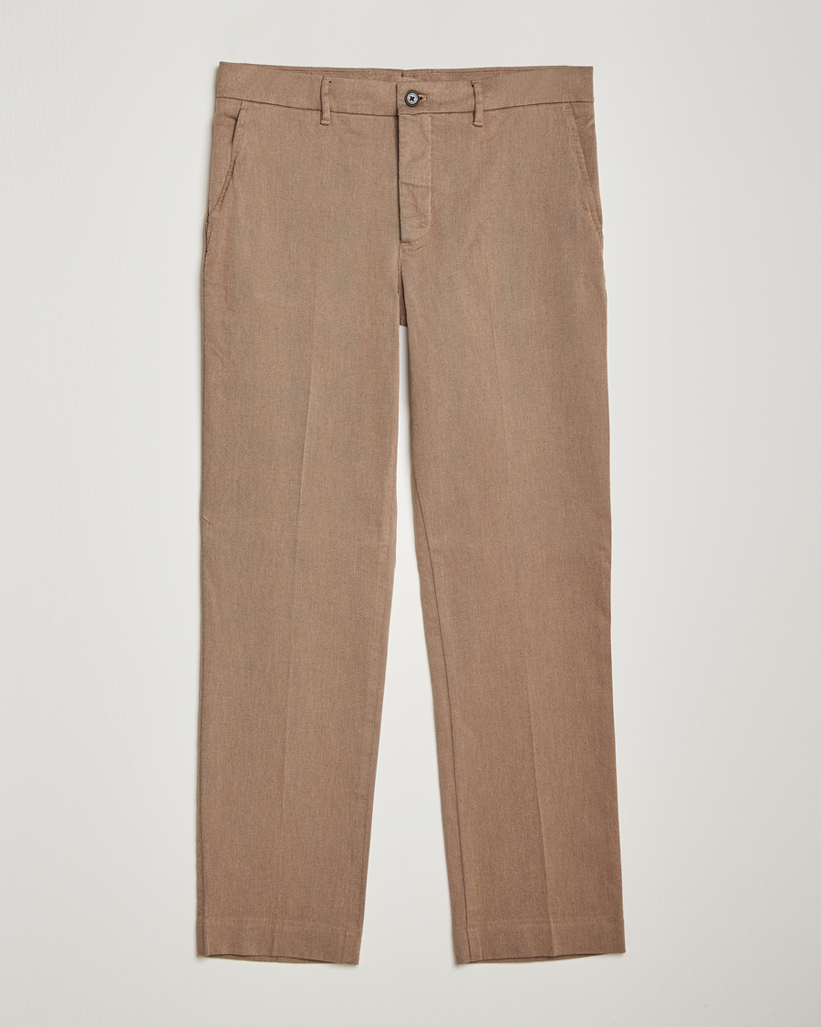 Uomini | Pantaloni | J.Lindeberg | Lois Flannel Twill Pants Tiger Brown