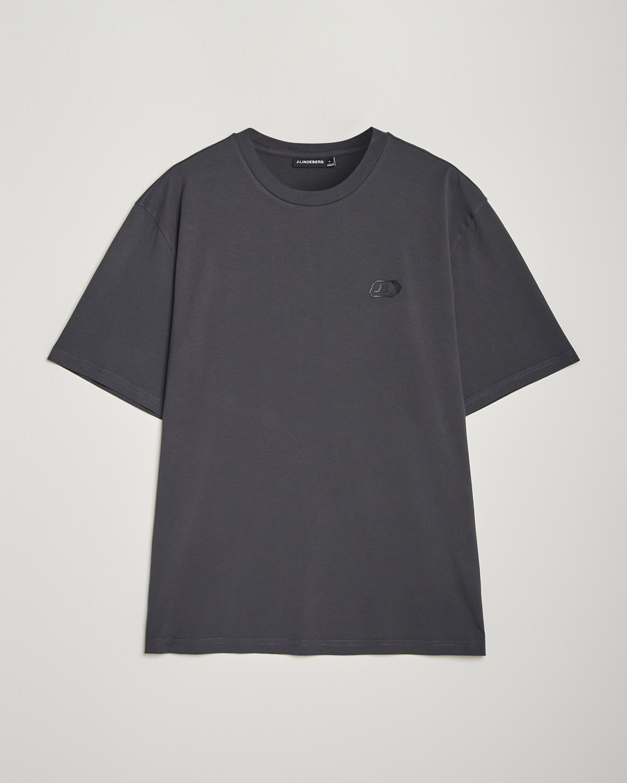 Uomini | T-shirt | J.Lindeberg | Hale Logo T-Shirt Washed Black