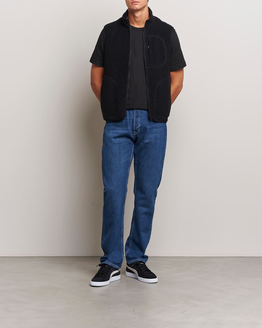 Uomini | Gilet | J.Lindeberg | Duncan Wool Fleece Vest Black