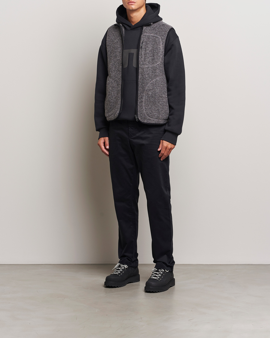 Uomini | Gilet | J.Lindeberg | Duncan Wool Fleece Vest Light Grey Melange
