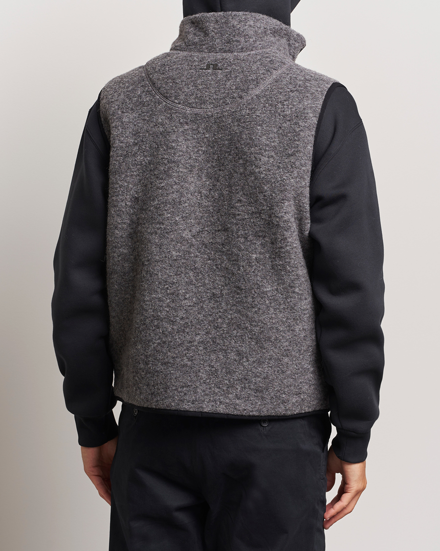 Uomini | Gilet | J.Lindeberg | Duncan Wool Fleece Vest Light Grey Melange