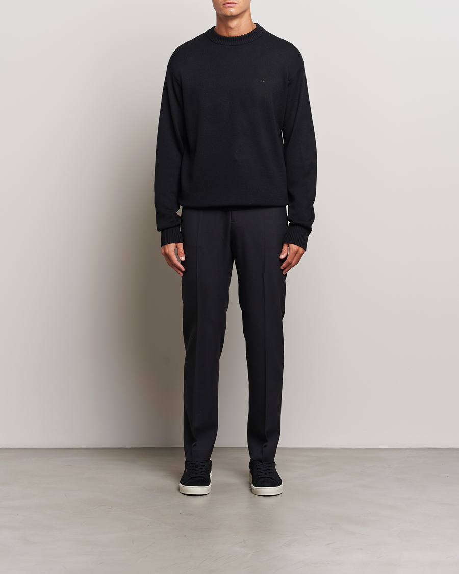Uomini | Maglieria | J.Lindeberg | Kino Merino Crew Neck Black
