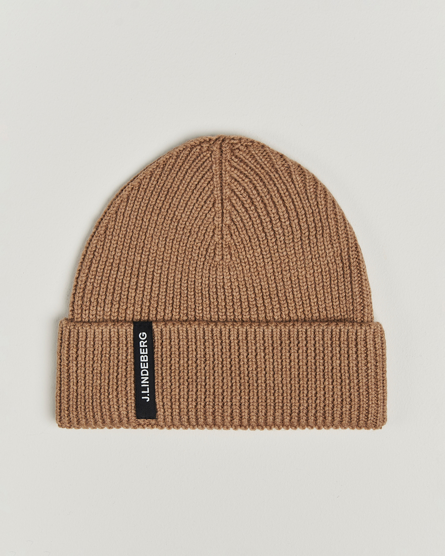 Uomini | J.Lindeberg Juan Merino Beanie Tiger Brown | J.Lindeberg | Juan Merino Beanie Tiger Brown