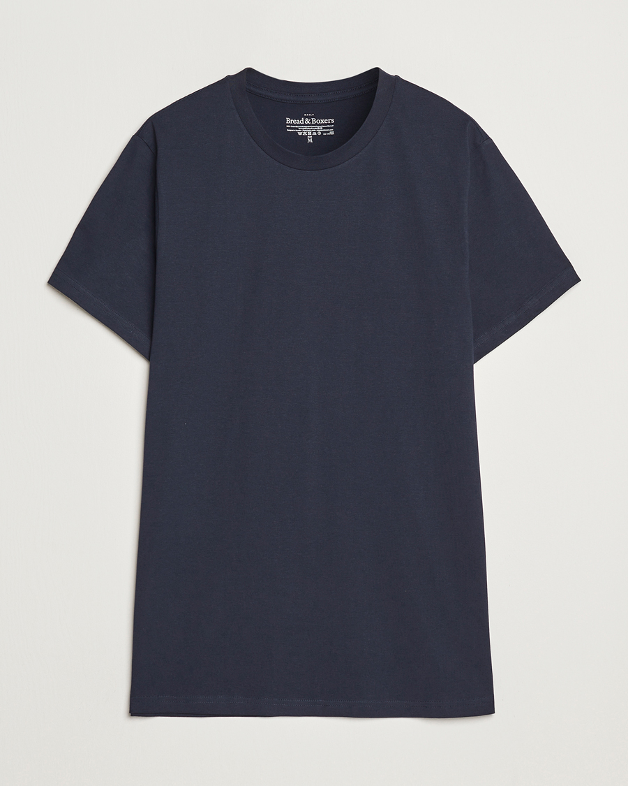 Uomini | T-shirt | Bread & Boxers | Crew Neck Regular T-Shirt Dark Navy
