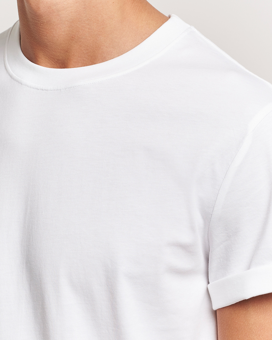 Uomini | T-shirt | Bread & Boxers | Roll-Up Crew Neck T-Shirt White